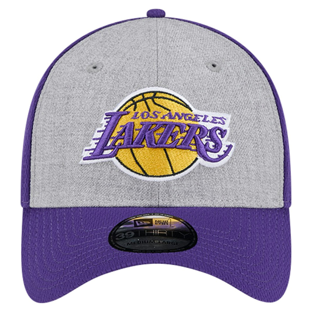 New Era Los Angeles Lakers Two-Tone 39THIRTY Flex Hat Heather Gray/Purple