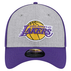 New Era Los Angeles Lakers Two-Tone 39THIRTY Flex Hat Heather Gray/Purple