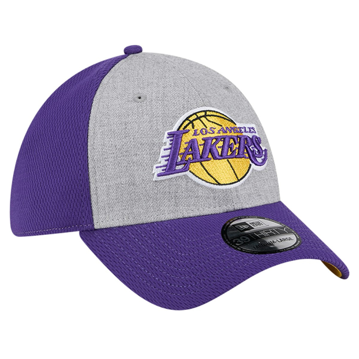New Era Los Angeles Lakers Two-Tone 39THIRTY Flex Hat Heather Gray/Purple