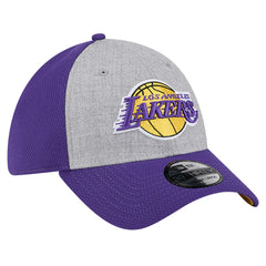 New Era Los Angeles Lakers Two-Tone 39THIRTY Flex Hat Heather Gray/Purple