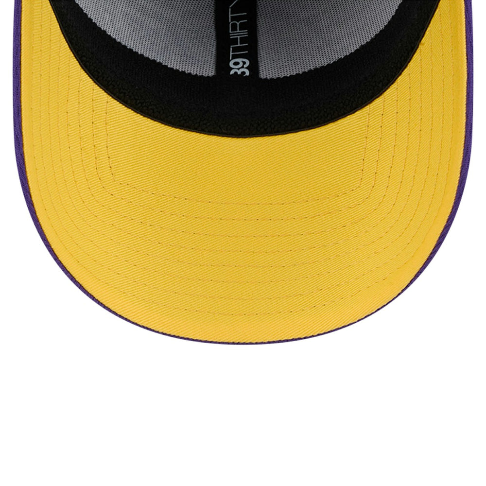 New Era Los Angeles Lakers Two-Tone 39THIRTY Flex Hat Heather Gray/Purple