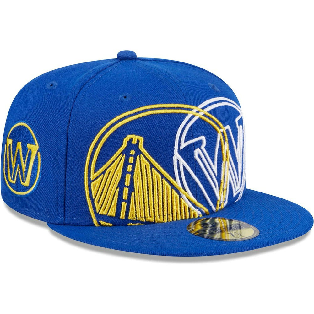 New Era Golden State Warriors Game Day Hollow Logo Mashup 59FIFTY Fitted Hat Royal