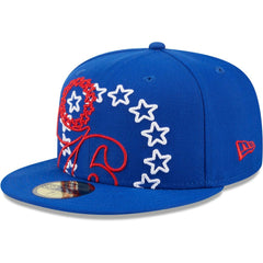 New Era Philadelphia 76ers Game Day Hollow Logo Mashup 59FIFTY Fitted Hat Royal
