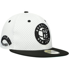 New Era Brooklyn Nets Throwback 2Tone 59FIFTY Fitted Hat White/Black