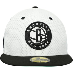 New Era Brooklyn Nets Throwback 2Tone 59FIFTY Fitted Hat White/Black