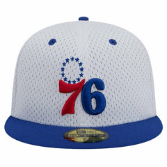 New Era Philadelphia 76ers Throwback 2Tone 59FIFTY Fitted Hat White/Royal