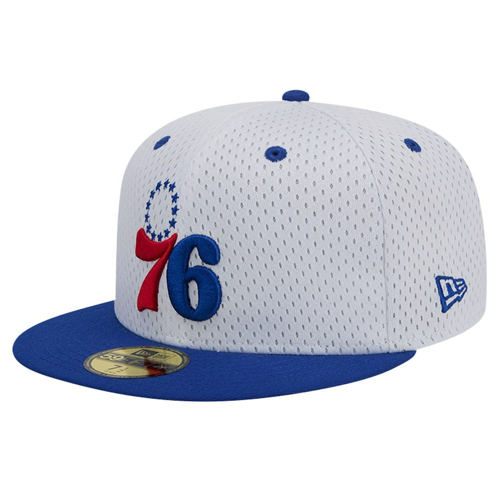 New Era Philadelphia 76ers Throwback 2Tone 59FIFTY Fitted Hat White/Royal