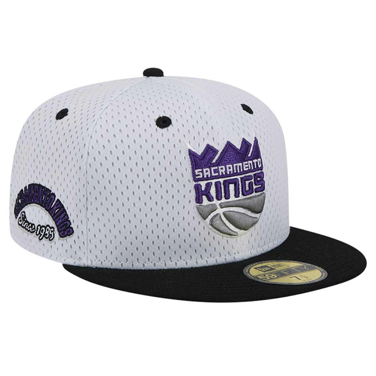 New Era Sacramento Kings Throwback 2Tone 59FIFTY Fitted Hat White/Black