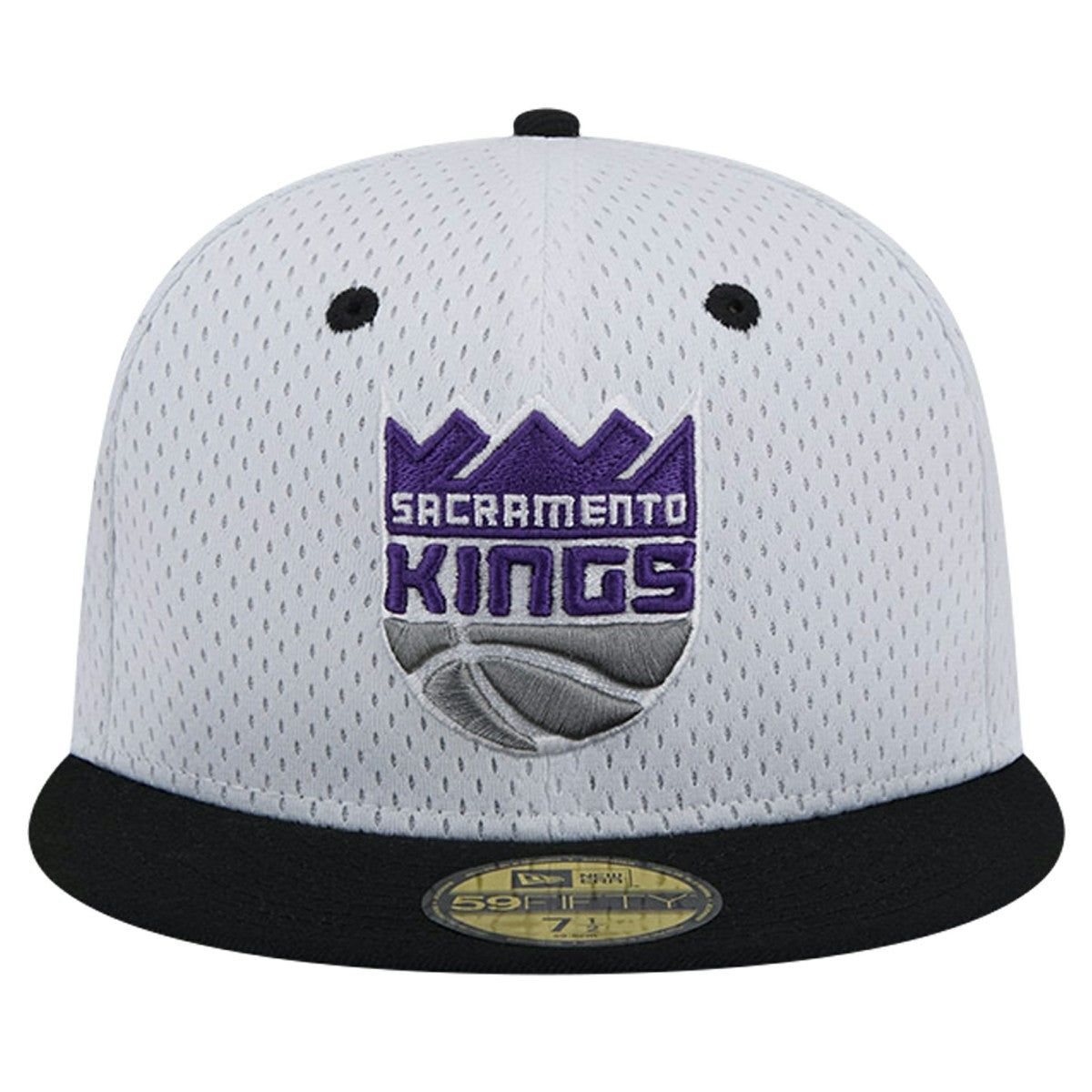 New Era Sacramento Kings Throwback 2Tone 59FIFTY Fitted Hat White/Black