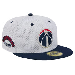 New Era Washington Wizards Throwback 2Tone 59FIFTY Fitted Hat White/Navy