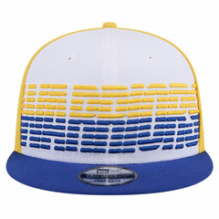 New Era Golden State Warriors Throwback Gradient Tech Font 9FIFTY Snapback Hat White/Royal