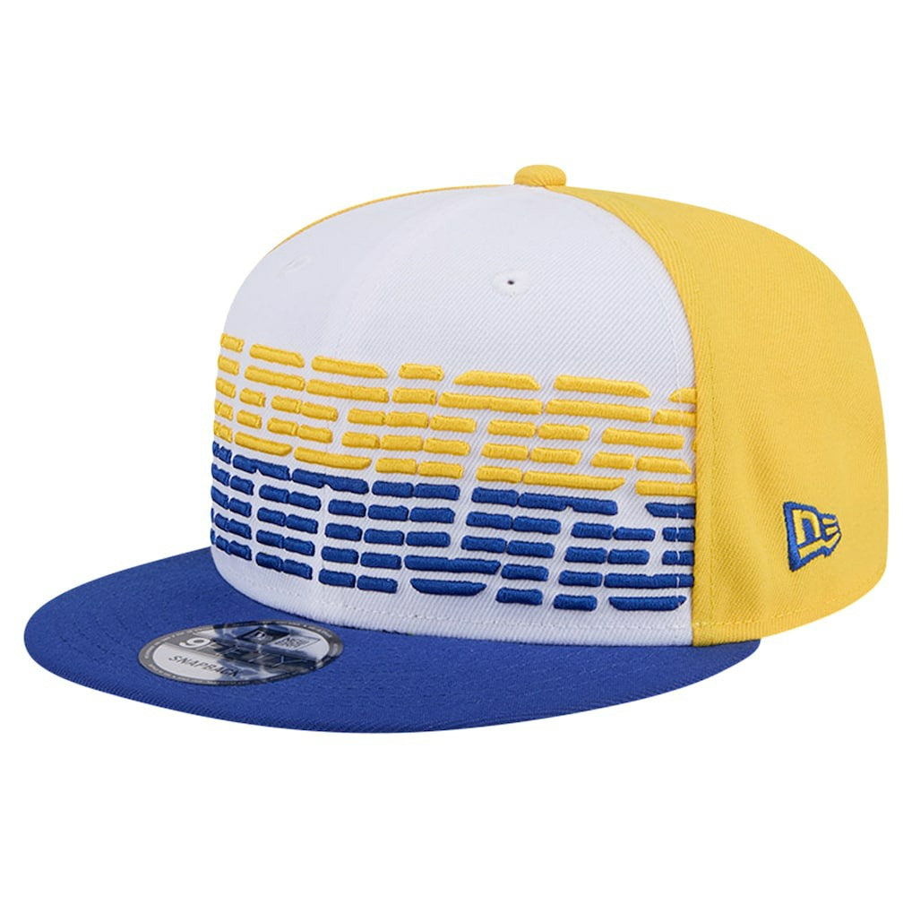 New Era Golden State Warriors Throwback Gradient Tech Font 9FIFTY Snapback Hat White/Royal