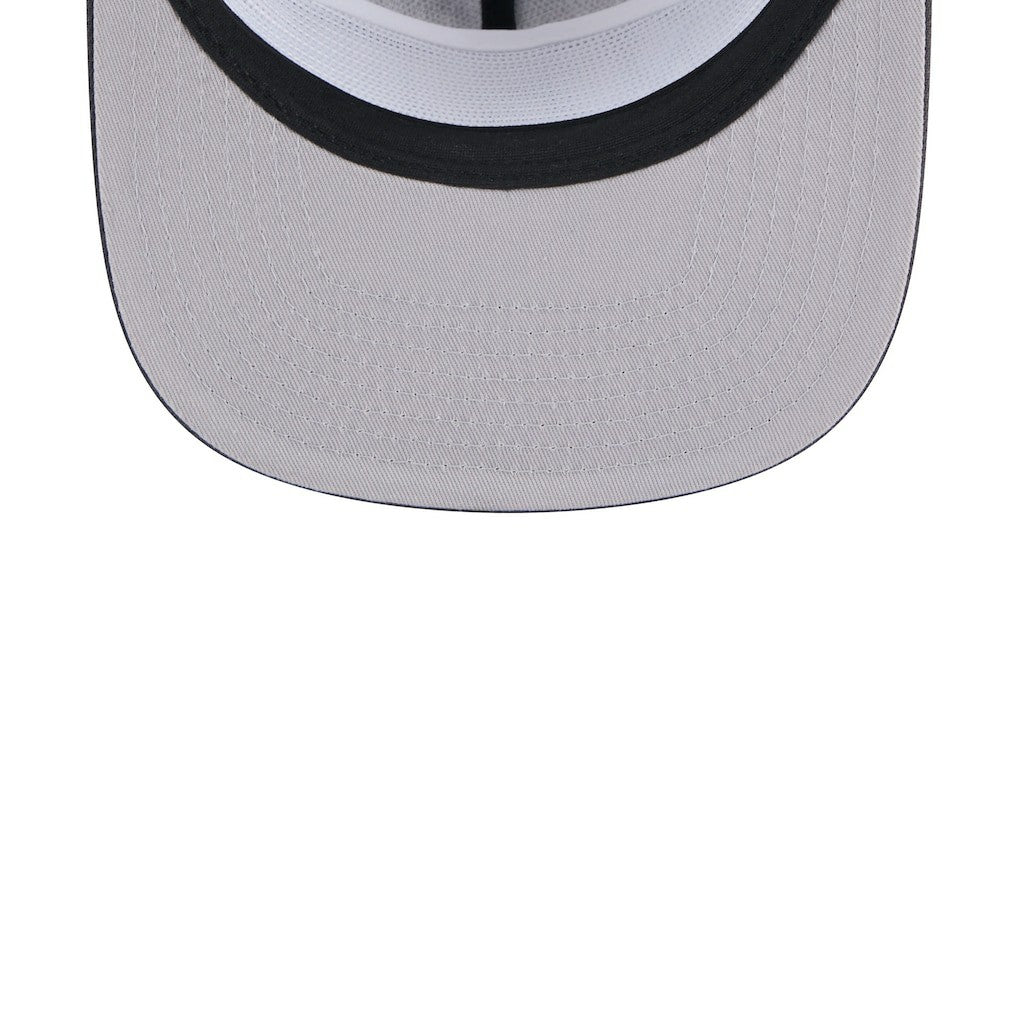 New Era Brooklyn Nets Throwback Team Arch Golfer Snapback Hat Black/Charcoal