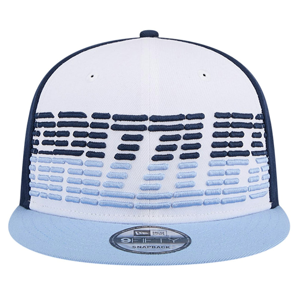 New Era Memphis Grizzlies Throwback Gradient Tech Font 9FIFTY Snapback Hat White/Light Blue
