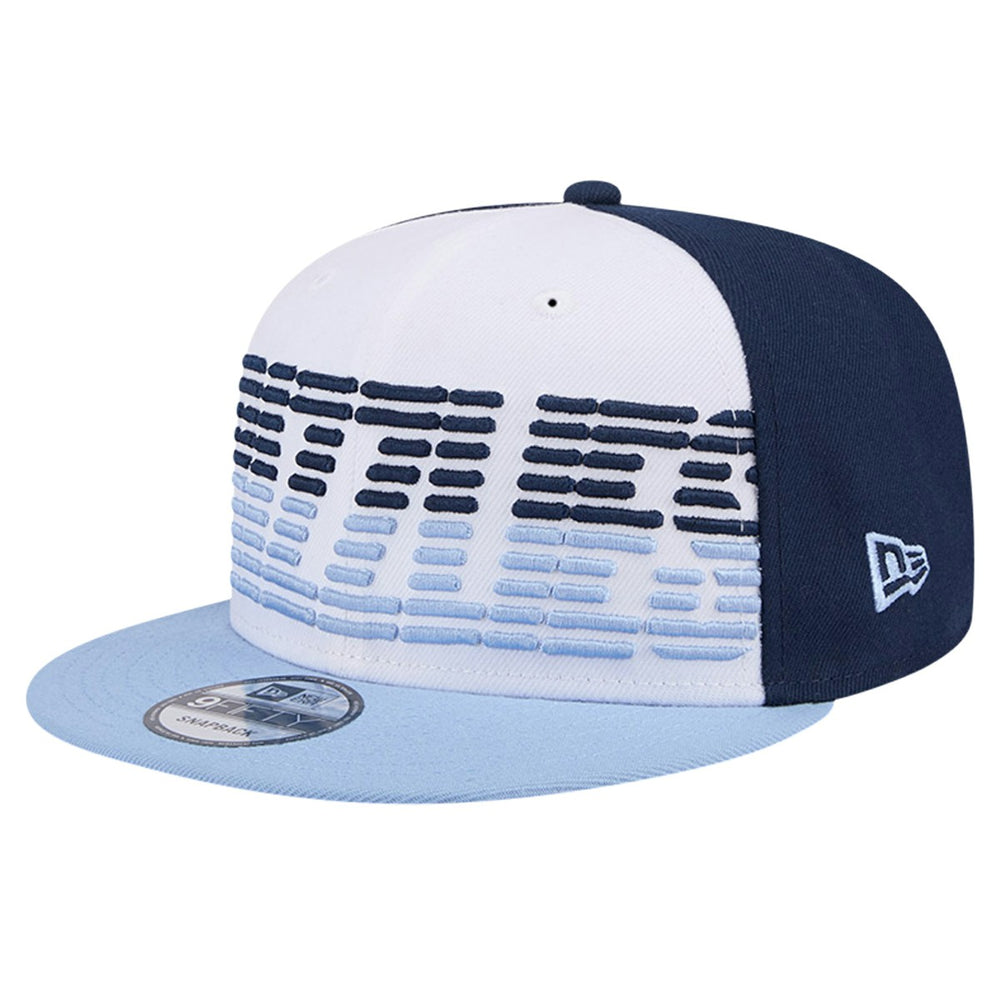 New Era Memphis Grizzlies Throwback Gradient Tech Font 9FIFTY Snapback Hat White/Light Blue