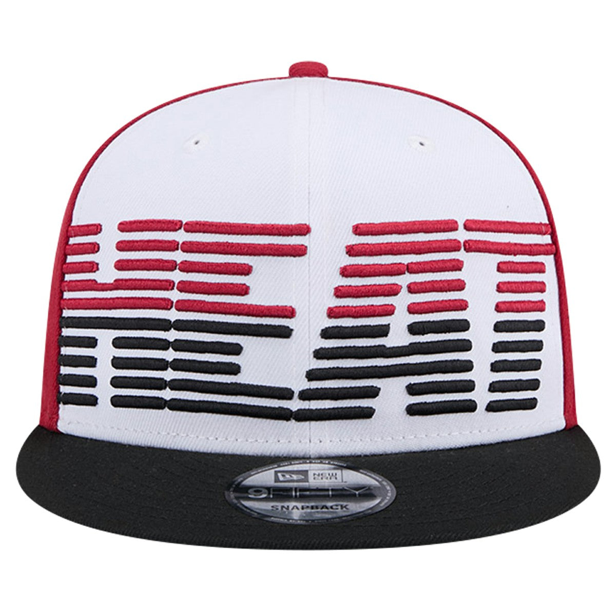New Era Miami Heat Throwback Gradient Tech Font 9FIFTY Snapback Hat White/Black