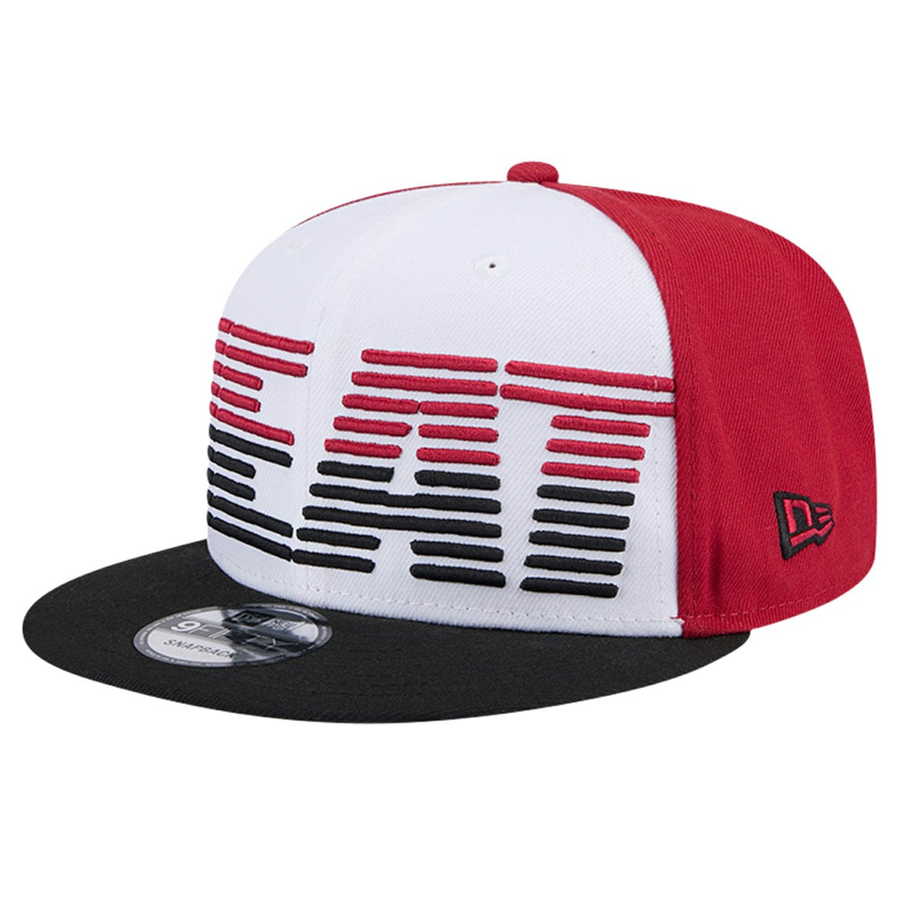 New Era Miami Heat Throwback Gradient Tech Font 9FIFTY Snapback Hat White/Black