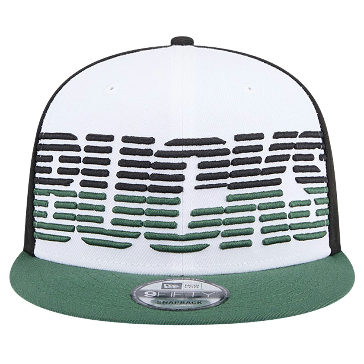 New Era Milwaukee Bucks Throwback Gradient Tech Font 9FIFTY Snapback Hat White/Hunter Green