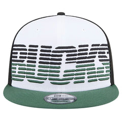 New Era Milwaukee Bucks Throwback Gradient Tech Font 9FIFTY Snapback Hat White/Hunter Green