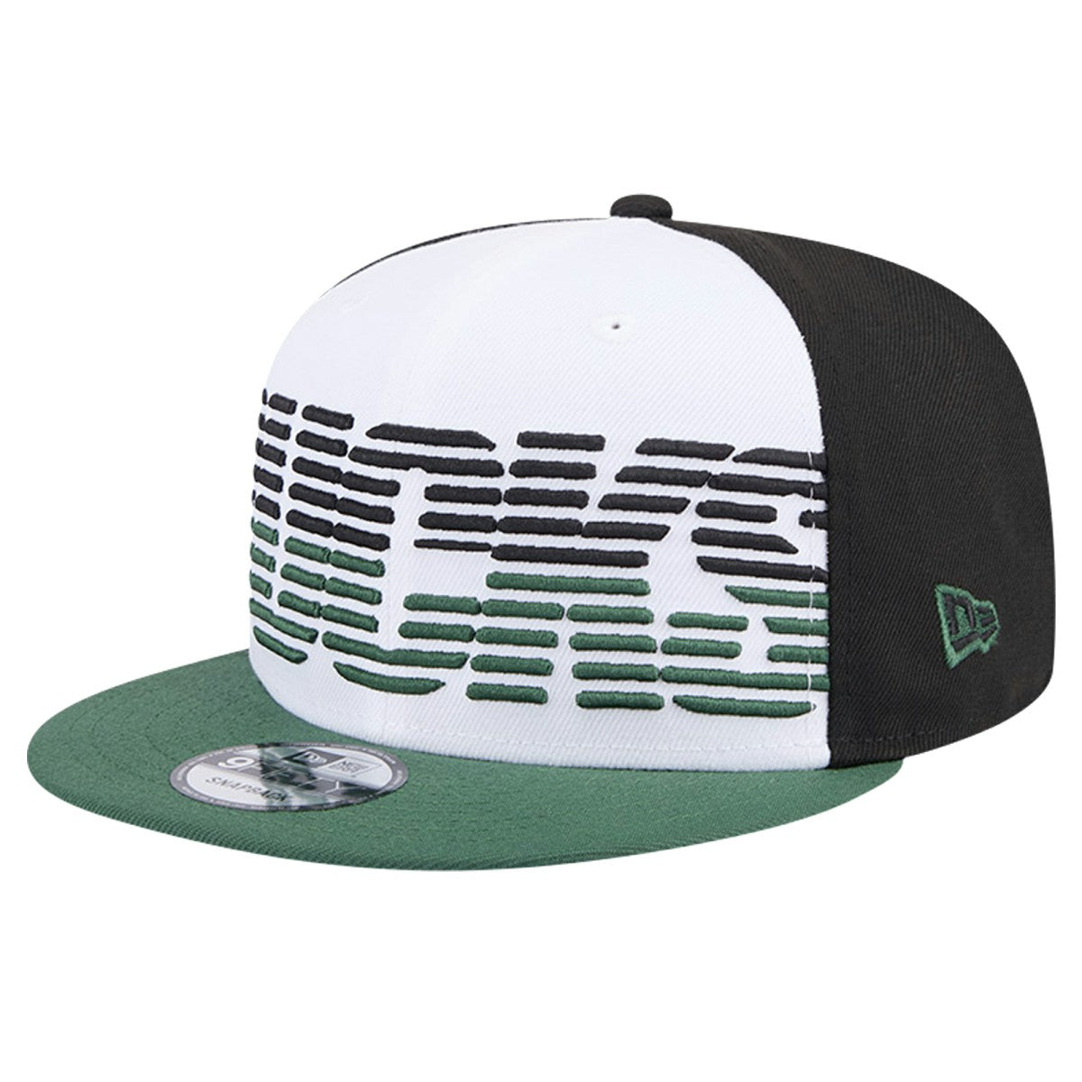 New Era Milwaukee Bucks Throwback Gradient Tech Font 9FIFTY Snapback Hat White/Hunter Green