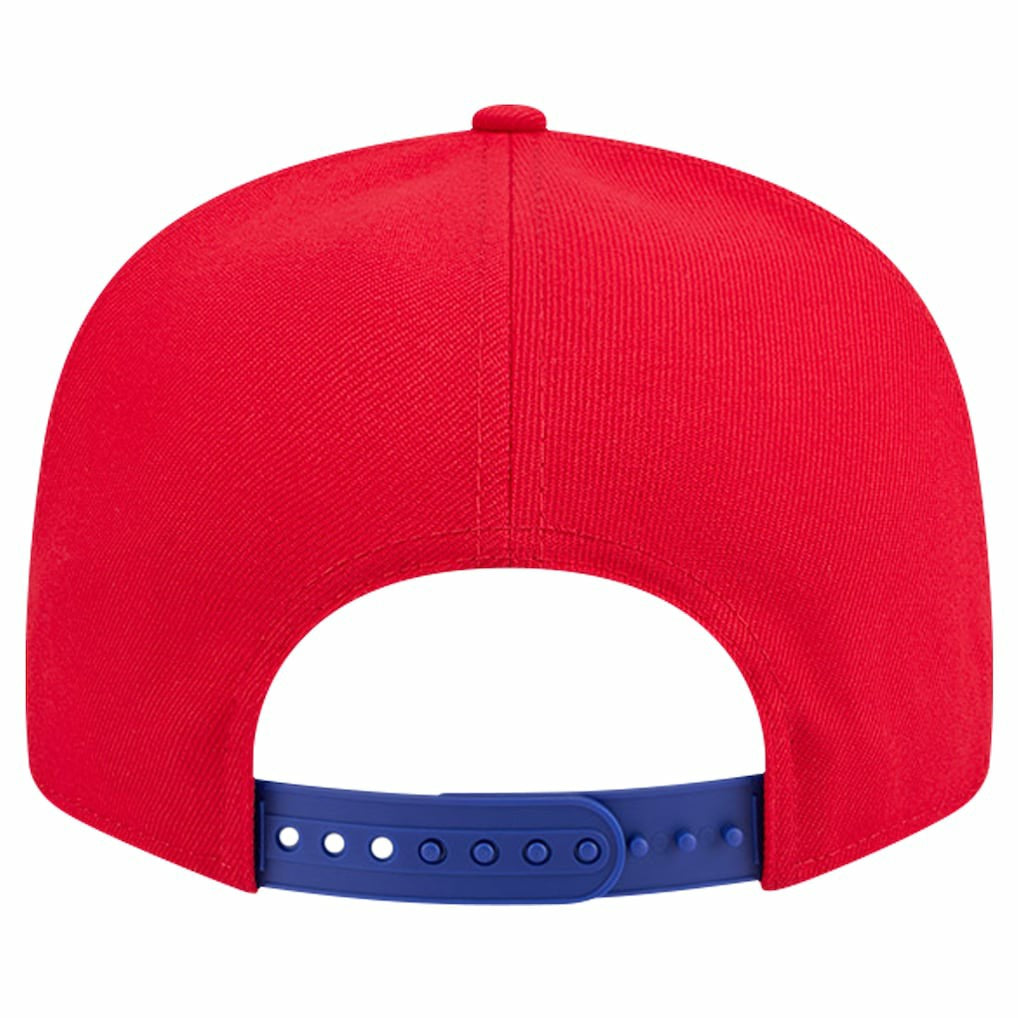 New Era Philadelphia 76ers Throwback Gradient Tech Font 9FIFTY Snapback Hat White/Royal