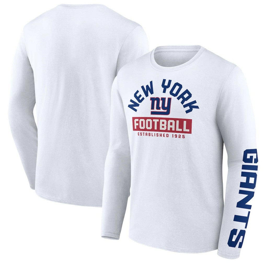 New York Giants Long Sleeve T-Shirt - White - Fanatics