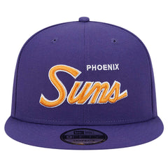 New Era Phoenix Suns Script Side Patch 9FIFTY Snapback Hat Purple