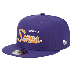 New Era Phoenix Suns Script Side Patch 9FIFTY Snapback Hat Purple