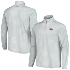 San Francisco 49ers Delray Frond IslandZone Half-Zip Sweatshirt - Gray - Tommy Bahama