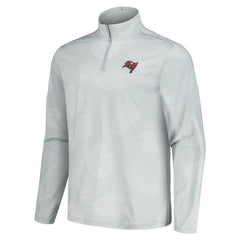 Tampa Bay Buccaneers Delray Frond IslandZone Half-Zip Sweatshirt - Gray - Tommy Bahama