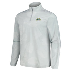 Green Bay Packers Delray Frond IslandZone Half-Zip Sweatshirt - Gray - Tommy Bahama