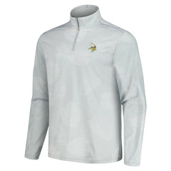 Minnesota Vikings Delray Frond IslandZone Half-Zip Sweatshirt - Gray - Tommy Bahama