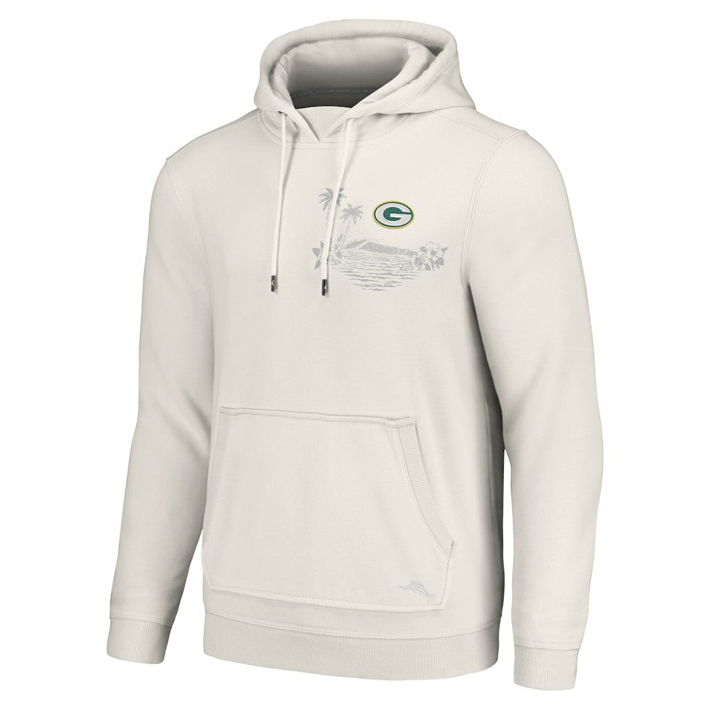 Green Bay Packers Home Game Pullover Hoodie - White - Tommy Bahama