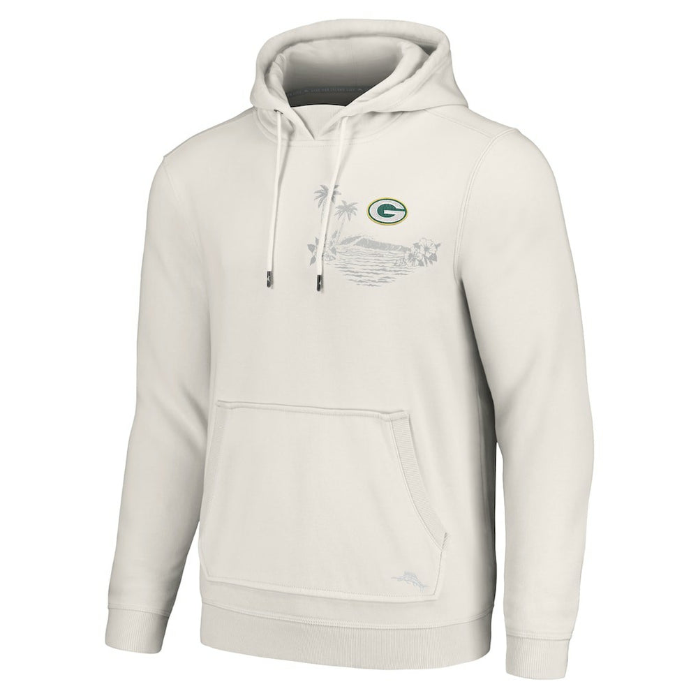 Green Bay Packers Home Game Pullover Hoodie - White - Tommy Bahama