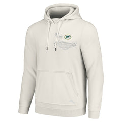 Green Bay Packers Home Game Pullover Hoodie - White - Tommy Bahama