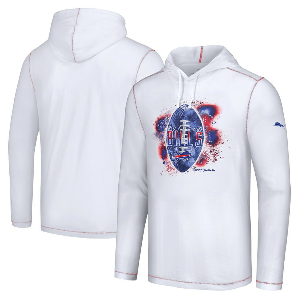 Buffalo Bills Graffiti Touchdown Pullover Hoodie - White - Tommy Bahama