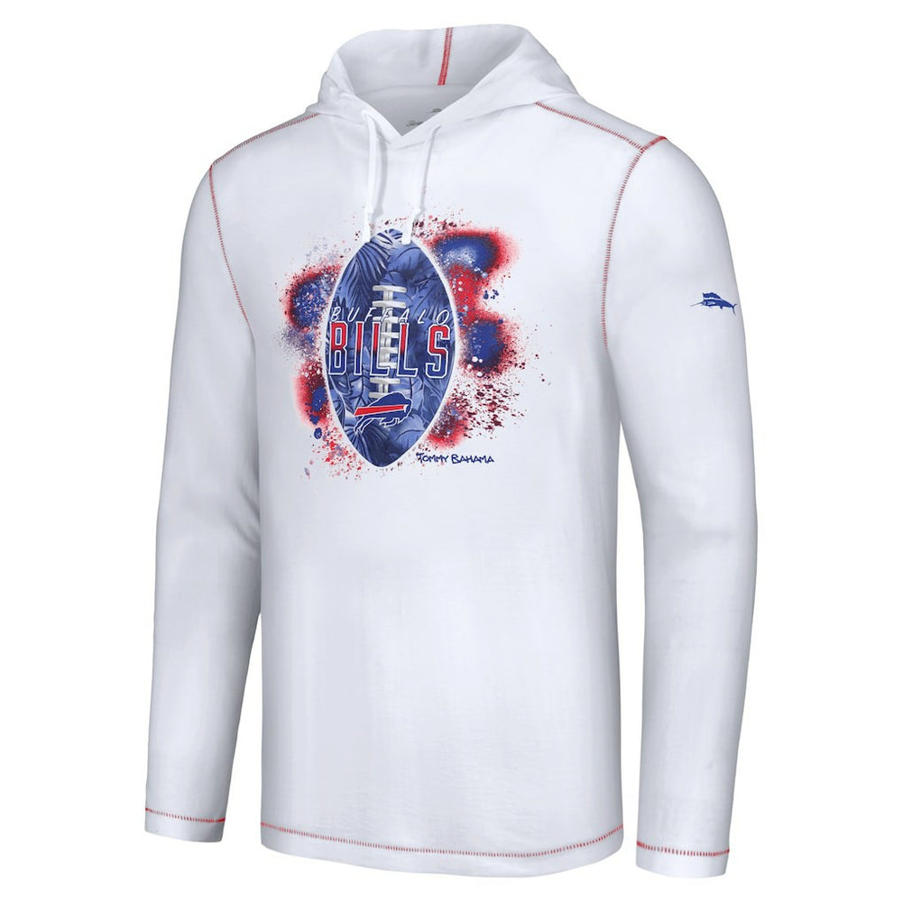 Buffalo Bills Graffiti Touchdown Pullover Hoodie - White - Tommy Bahama