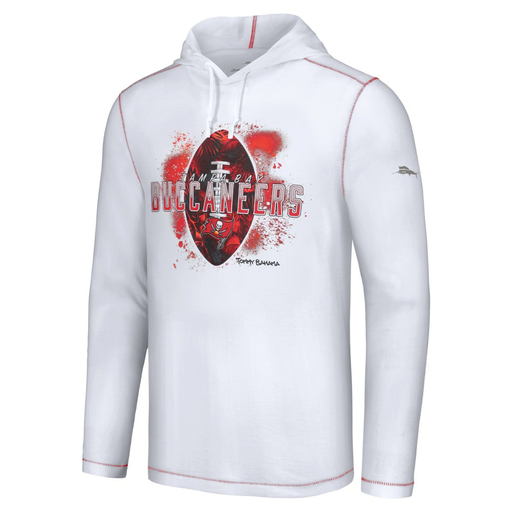 Tampa Bay Buccaneers Graffiti Touchdown Pullover Hoodie - White - Tommy Bahama