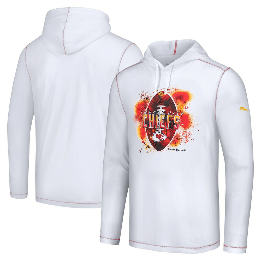 Kansas City Chiefs Graffiti Touchdown Pullover Hoodie - White - Tommy Bahama