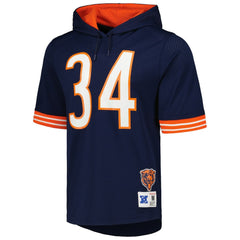 Walter Payton Chicago Bears Retired Player Name & Number Mesh Hoodie T-Shirt - Navy - Mitchell & Ness