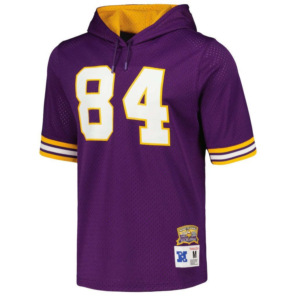 Randy Moss Minnesota Vikings Retired Player Name & Number Mesh Hoodie T-Shirt - Purple - Mitchell & Ness