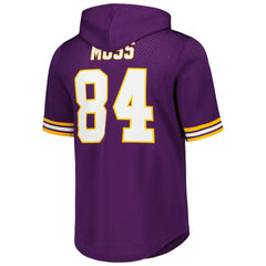 Randy Moss Minnesota Vikings Retired Player Name & Number Mesh Hoodie T-Shirt - Purple - Mitchell & Ness