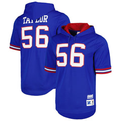 Lawrence Taylor New York Giants Retired Player Name & Number Mesh Hoodie T-Shirt - Royal - Mitchell & Ness