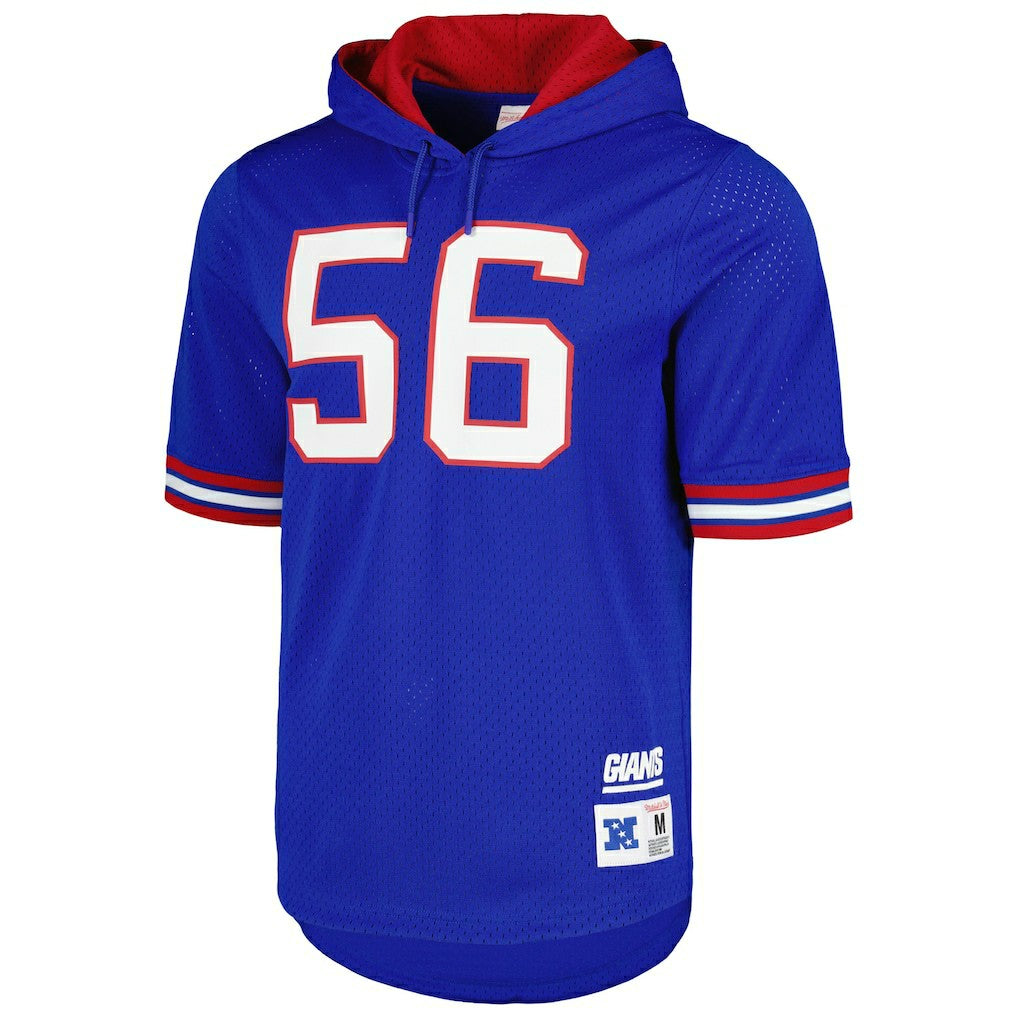 Lawrence Taylor New York Giants Retired Player Name & Number Mesh Hoodie T-Shirt - Royal - Mitchell & Ness