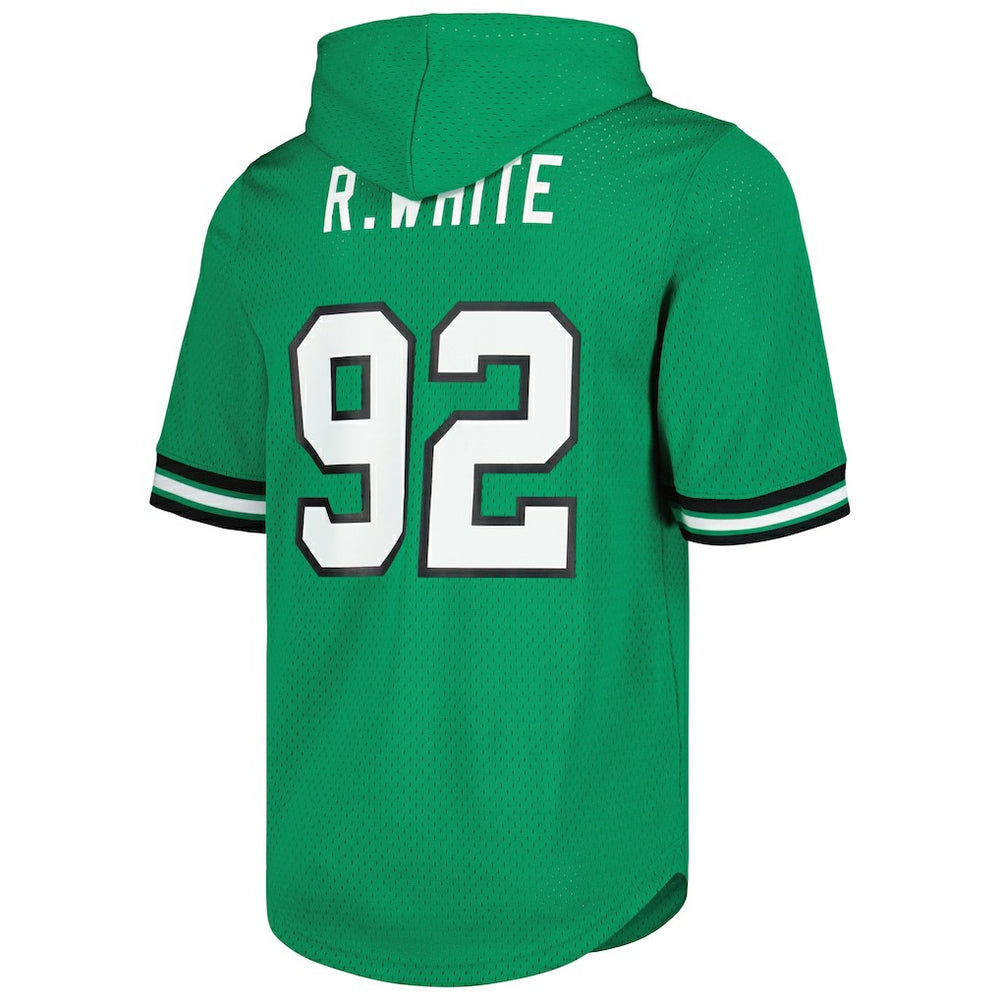 Reggie White Philadelphia Eagles Retired Player Name & Number Mesh Hoodie T-Shirt - Kelly Green - Mitchell & Ness