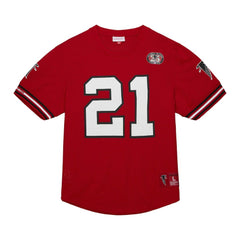 Deion Sanders Atlanta Falcons Retired Player Name & Number Mesh Top - Red - Mitchell & Ness