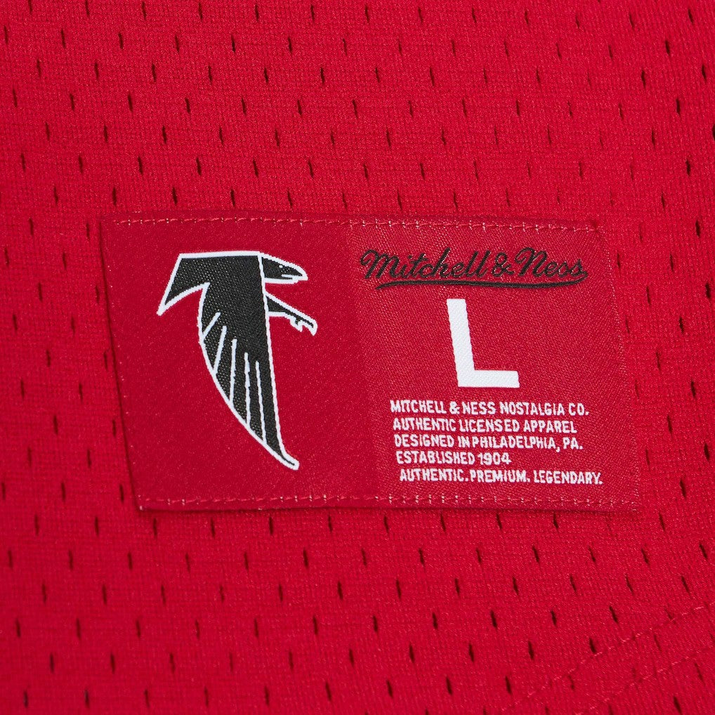 Deion Sanders Atlanta Falcons Retired Player Name & Number Mesh Top - Red - Mitchell & Ness