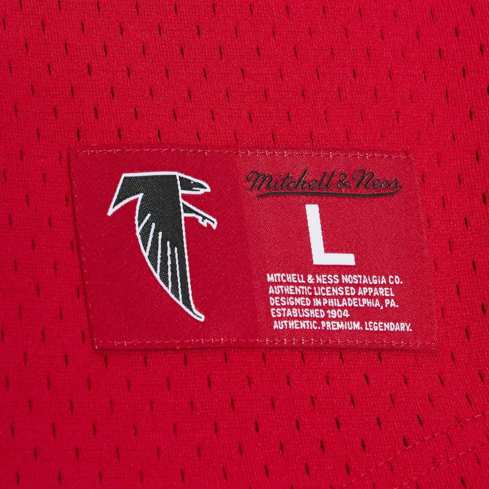 Deion Sanders Atlanta Falcons Retired Player Name & Number Mesh Top - Red - Mitchell & Ness