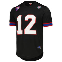 Jim Kelly Buffalo Bills Retired Player Name & Number Mesh Top - Black - Mitchell & Ness