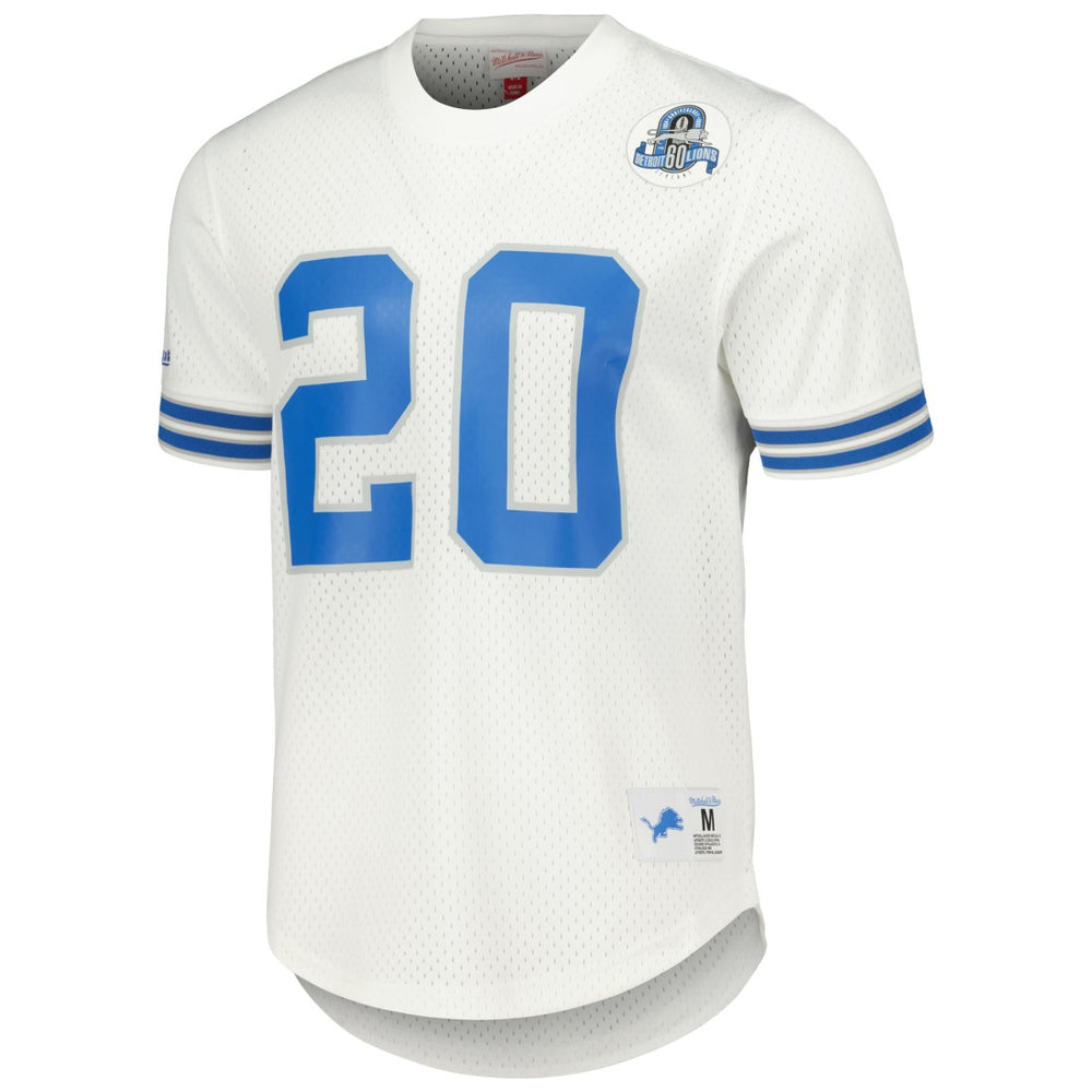 Barry Sanders Detroit Lions Retired Player Name & Number Mesh Top - White - Mitchell & Ness